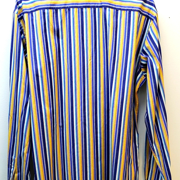 Bugatchi Uomo Man's Flip Cuff Shirt, Size Large - Picture 3 of 6